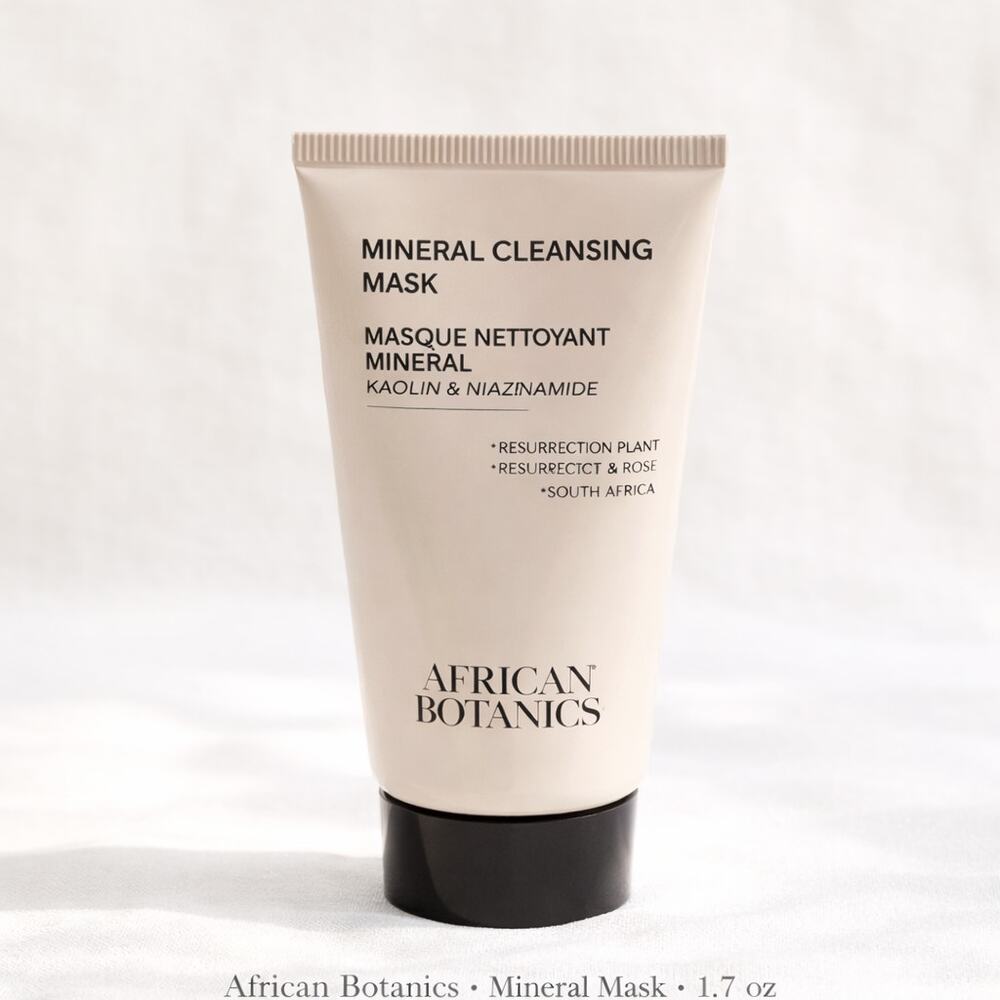 African Botanics Mineral Cleansing Mask 1.7oz Kaolin Niacinamide Sealed NWOT
